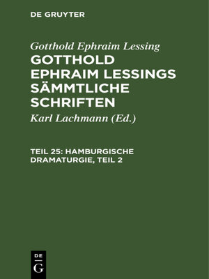 cover image of Hamburgische Dramaturgie, Teil 2